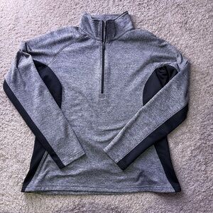 Columbia Gray and Black Quarter-Zip Pullover